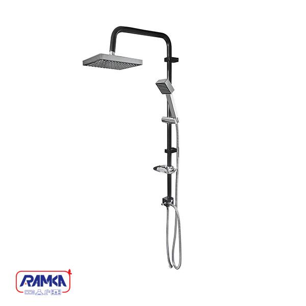 علم‌دوش یونیکا KWC مدل دوپارچه اوراکل S مربع (مشکی)